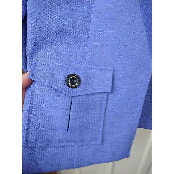 K Petite Collection Woman 16P Purple Open Pocket Blazer 3/4 Slit Cuff Sleeve... - Picture 6 of 8
